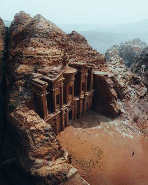 Monastery, Petra, Jordan by Luke Stackpoole