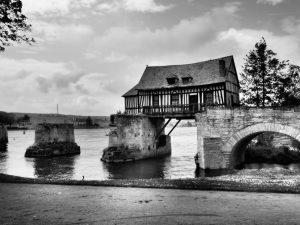 Old bridge And Mill over river Seine, Vernon France ( by Alan Barclay