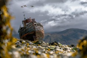The Corpach Shipwreck, Old Boat of Caol by Slawomir  Zabron