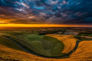 Uffington White Horse and Dragon Hill by Philip Selby
